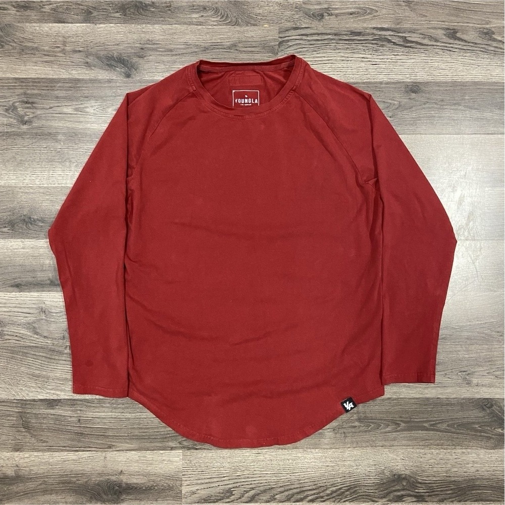 YoungLA Chapter 4 Long Sleeve Shirt Size Large Red Athletic‎ Gym